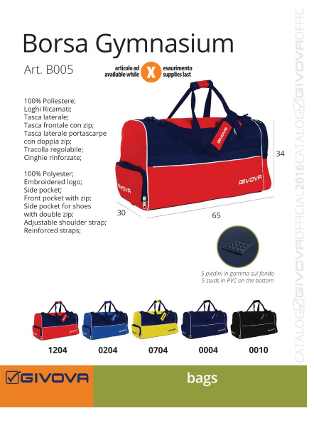Спортивная сумка GYMNASIUM GIVOVA (Italia) - фото 1 - id-p4872782