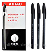 Ручка шариковая Aihao 555, черная