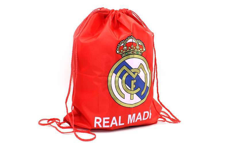 Сумка (мешок) на шнурках (красная ) ФК "Реал Мадрид " - фото 1 - id-p5019283