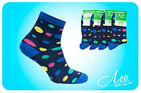 Детские носки "Кузя лайкра" демисезонные цветной горошек