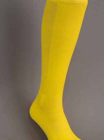 Гетры футбольные однотонные ( плотные, усиленная пятка и носок) Цвет - желтый - фото 1 - id-p5020354