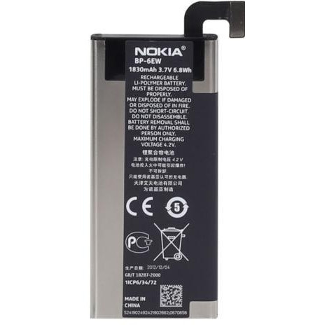 Аккумулятор, батарея Nokia BP-6EW 1830mAh АКБ NOKIA Lumia 900 - фото 1 - id-p5085853