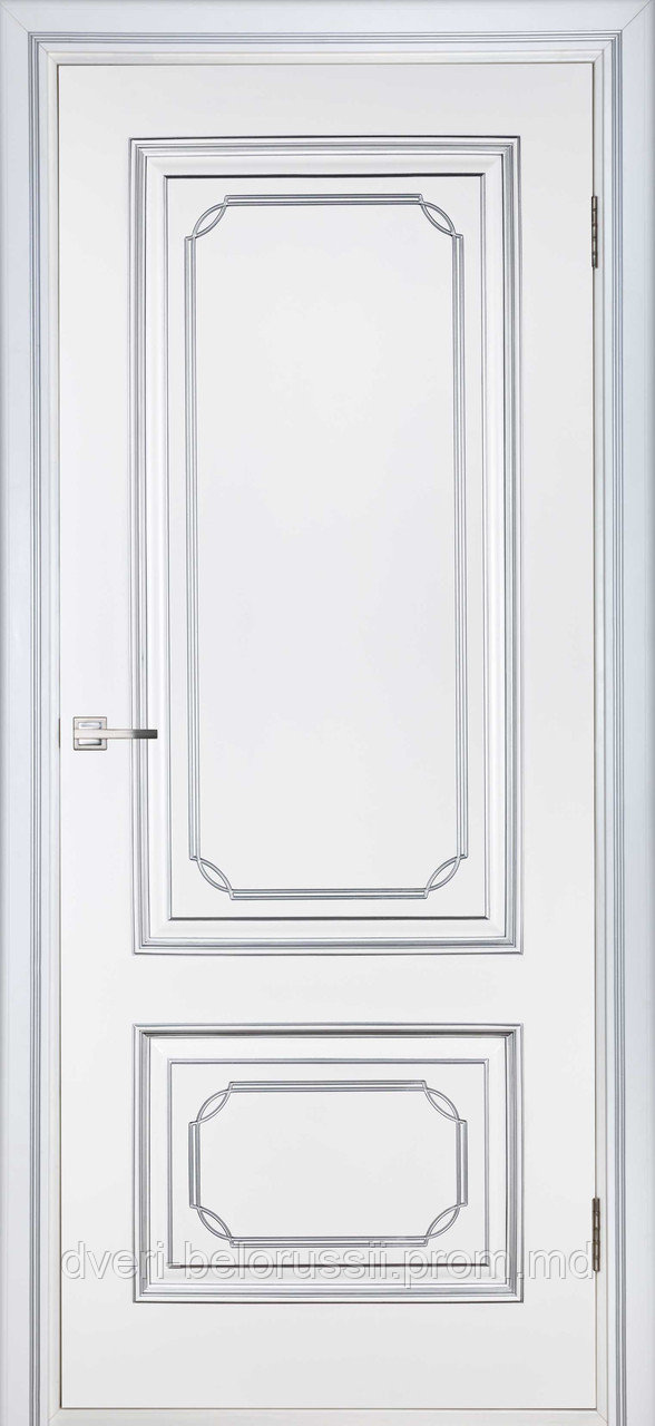 Межкомнатная дверь Серебрянка белый лак ПГ - фото 1 - id-p5091218