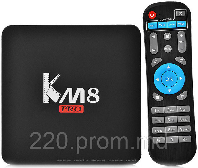 Android TV Box KM8 Pro, Amlogic S912, 8 ядер 2Gb/8Gb, Android 7.1.2 - фото 1 - id-p5096293