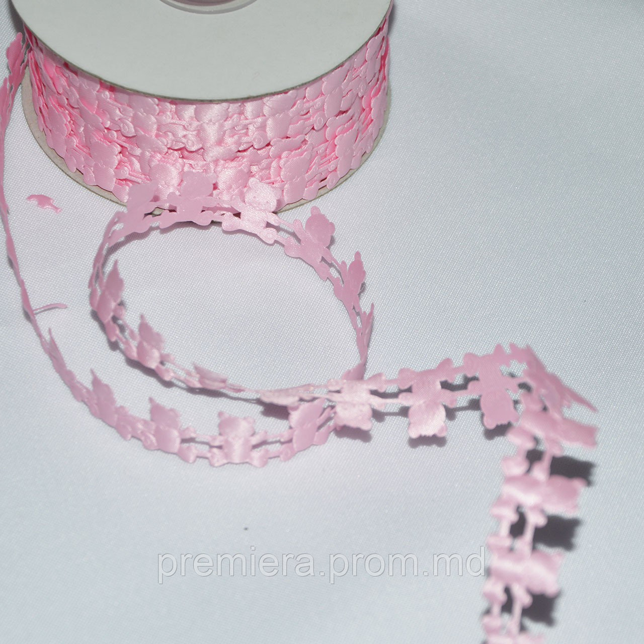 Лента детская розовые мишки 1,8см - фото 1 - id-p5105581