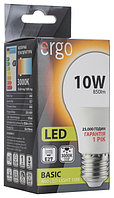 Светодиодная лампа ERGO, 10W, 3000K, тёплого свечения, цоколь - Е27, 1 год гарантии!