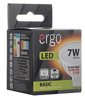Светодиодная лампа ERGO, 7W, 3000K, тёплого свечения, MR16, цоколь - GU5.3, 1 год гарантии!