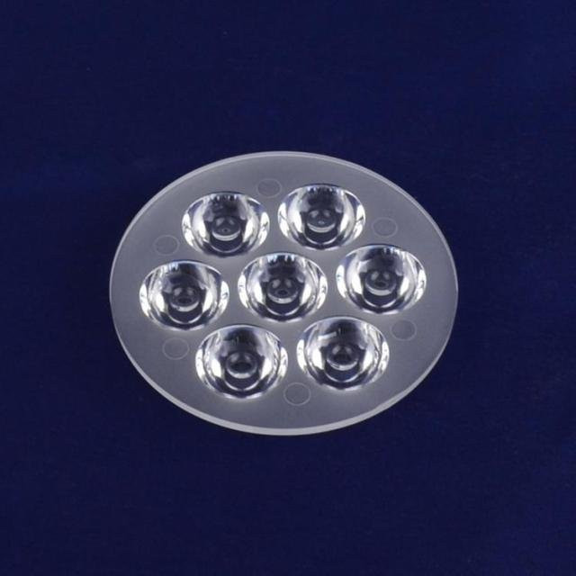 LED линза для 7-и светодиодов 1-3W 30° 69mm - фото 1 - id-p5206237