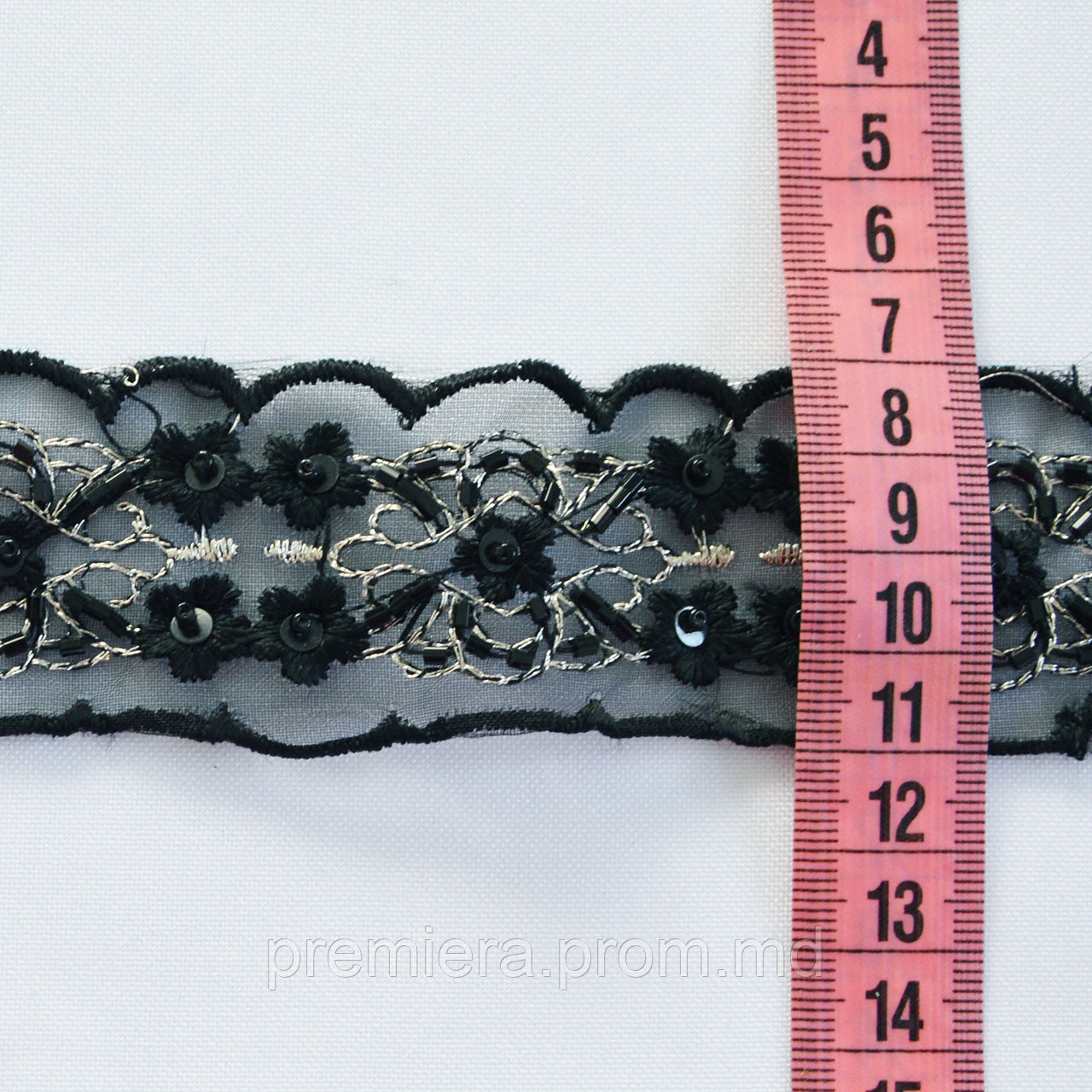 Декоративная тесьма. Черная с люрексом. ширина 40 мм. - фото 1 - id-p5208298