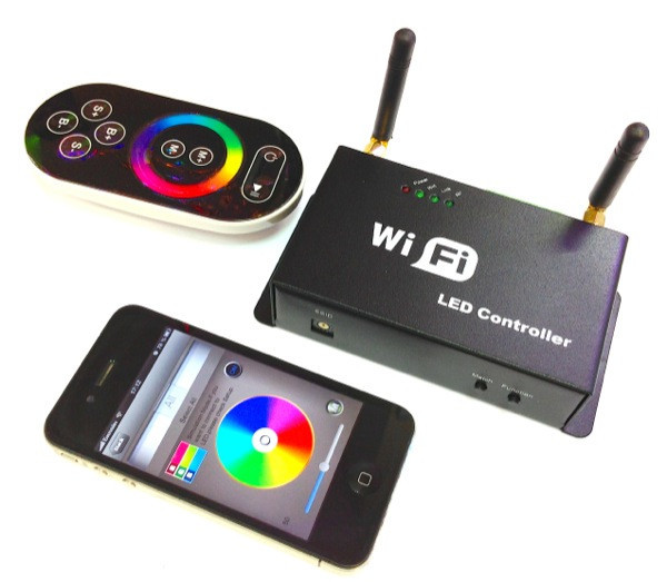 RGB контроллер Wi-Fi 5-24В, 3х4А радио с сенсорным пультом для светодиодной ленты - фото 1 - id-p4774994