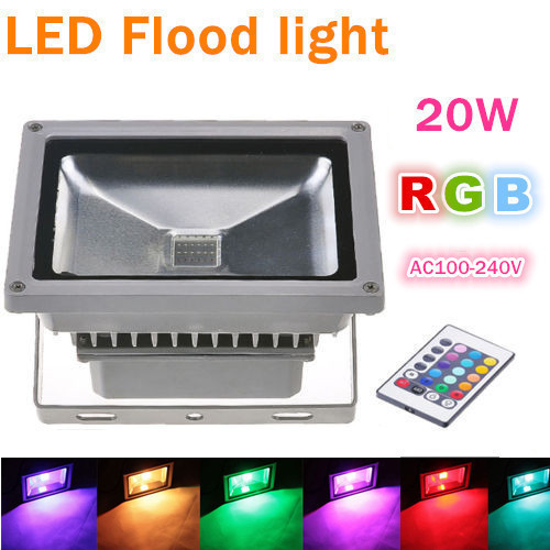 Светодиодный LED прожектор RGB 20Вт IP65 220В - фото 1 - id-p4773827