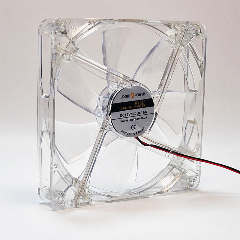 Вентилятор корпусной LogicPower F12C, 4pin (Molex питание), светодиодная подсветка 4 цвета - фото 1 - id-p4774041