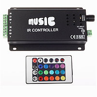 RGB music музыкальный контроллер 12A IR 144W 12V (24 кнопки)