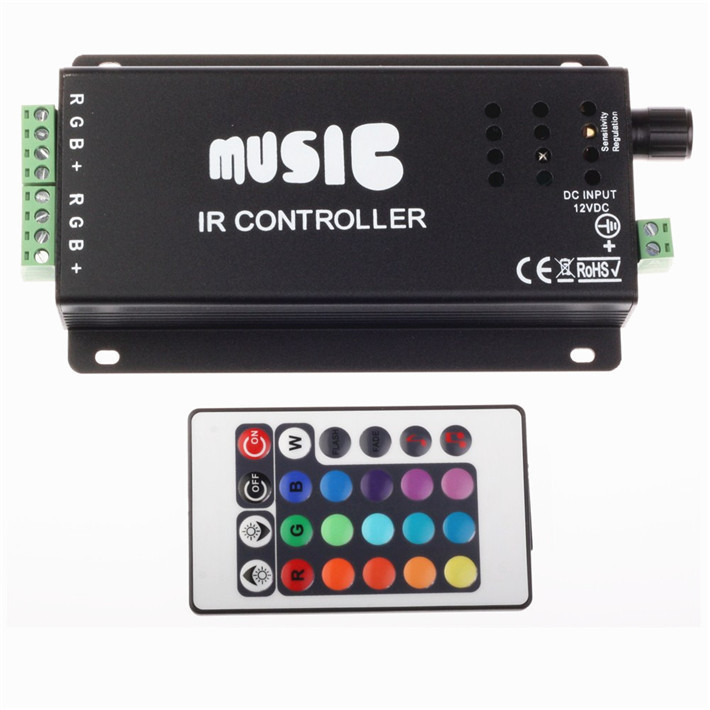 RGB music музыкальный контроллер 12A IR 144W 12V (24 кнопки) - фото 1 - id-p4775155