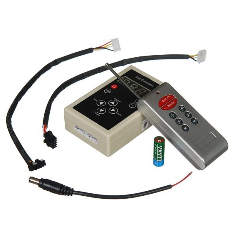 RGB контроллер 12A RF RW 1LED 144W 12V8 кнопок IC 6803 intelligent для светодиодной ленты - фото 1 - id-p4775167