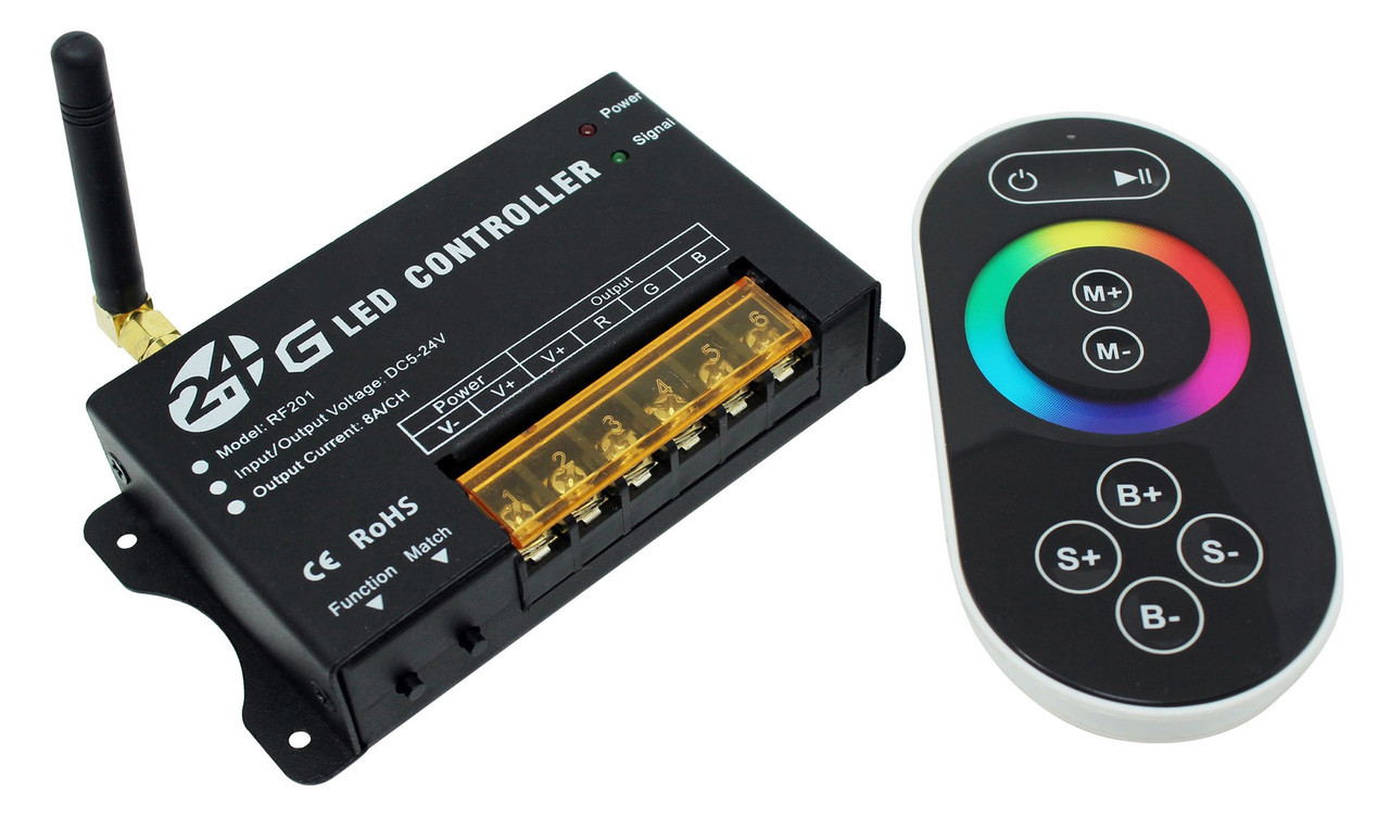 2.4G RF RGB контроллер 24A 288W с сенсорным пультом для светодиодной ленты - фото 1 - id-p4775203