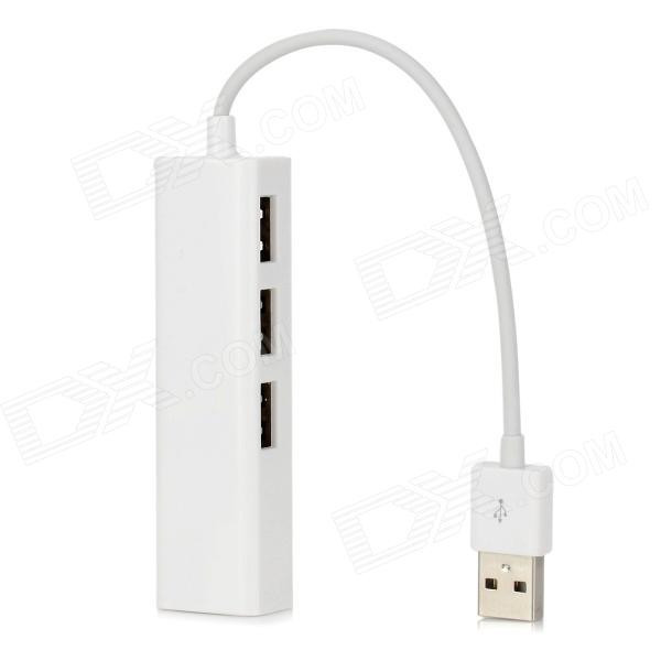 Сетевой адаптер USB hub хаб 3-портовый концентратор для MacBook, белый - фото 1 - id-p4774218