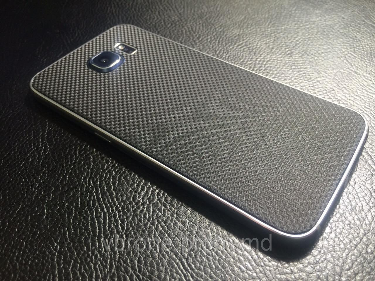Декоративная защитная пленка для Samsung Galaxy S7, микрокарбон - фото 1 - id-p5229117