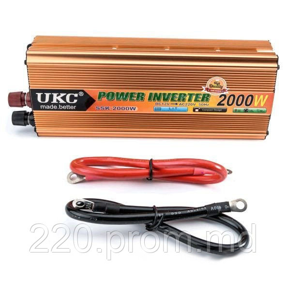 Преобразователь инвертор 24V-220V,UKC SST-1500 1500W +USB, - фото 1 - id-p5229660