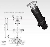 Гидроцилиндр КамАЗ 3-х штоковый (55112-8603010-01)
