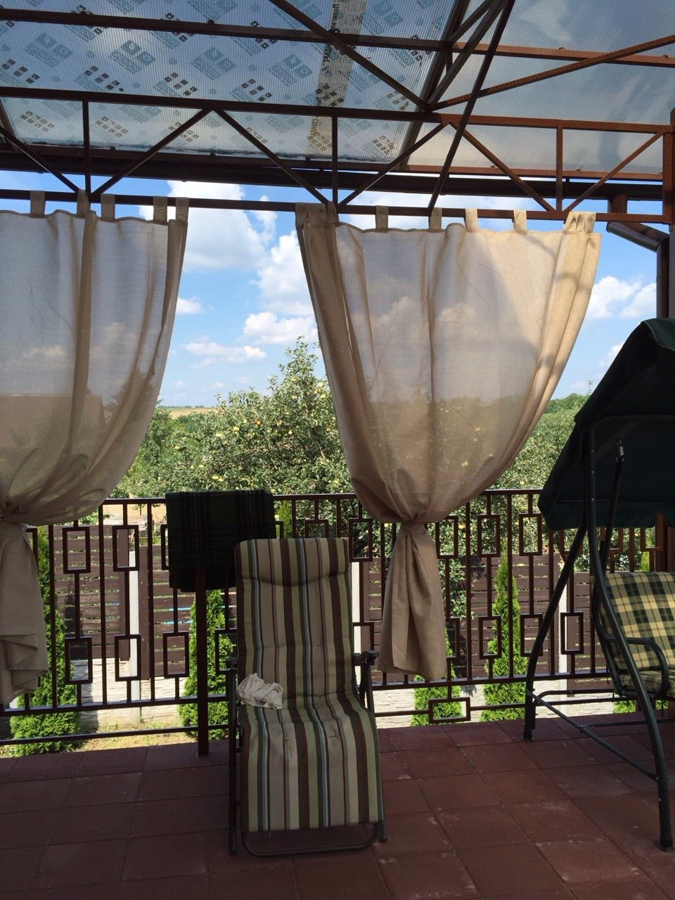 Уличные шторы для беседок с пропиткой - от мух и комаров - фото 1 - id-p5221642