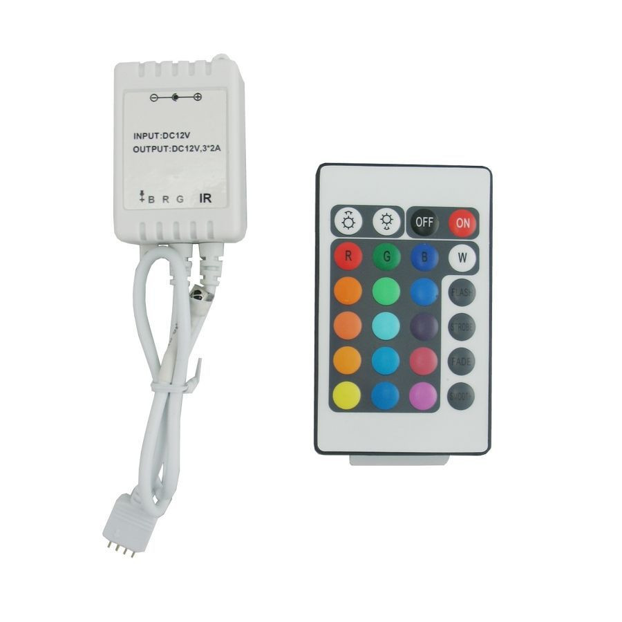 RGB контроллер 6A IR 72W 12V 24 кнопки для светодиодной ленты. - фото 1 - id-p4774992