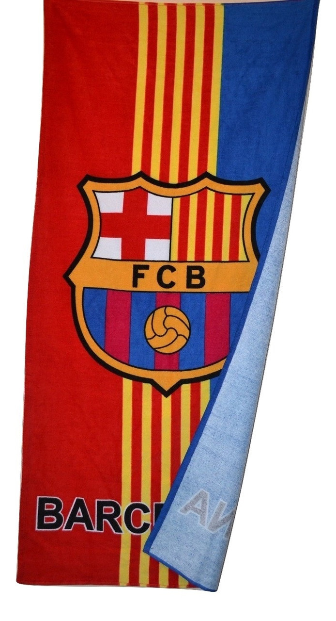 Пляжное полотенце ФК " Барселона " с логотипом любимого футбольного клуба - фото 1 - id-p5269108