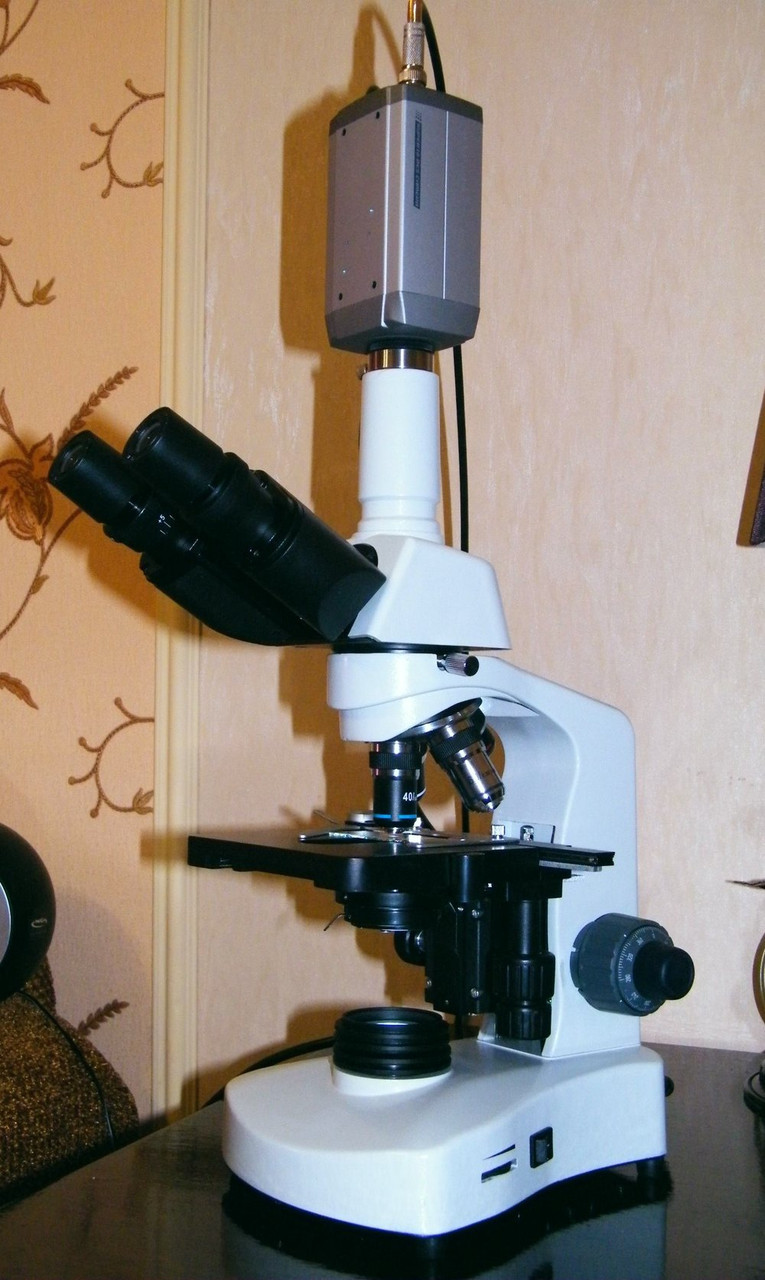 Цифровые системы визуализации для микроскопии. Видео микроскоп высокого разрешения тринокулярный электронный - фото 1 - id-p5269663