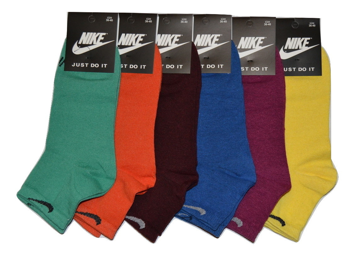 Носки женские спортивные Nike размер 36-40 (разные цвета) - фото 1 - id-p5223876