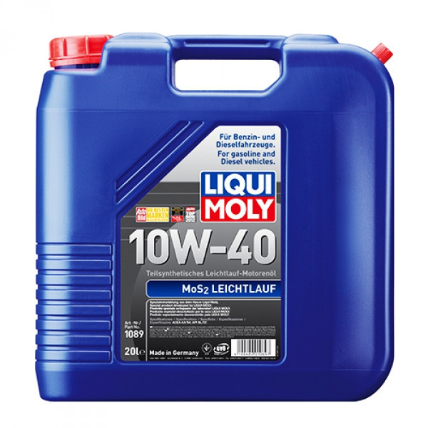 Полусинтетическое моторное масло - Liqui Moly MoS2 Leichtlauf SAE 10W-40 20 л. - фото 1 - id-p5255230