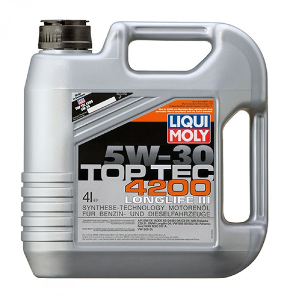 Синтетическое моторное масло - Liqui Moly Top Tec 4200 SAE 5W-30 4 л. - фото 1 - id-p5255763