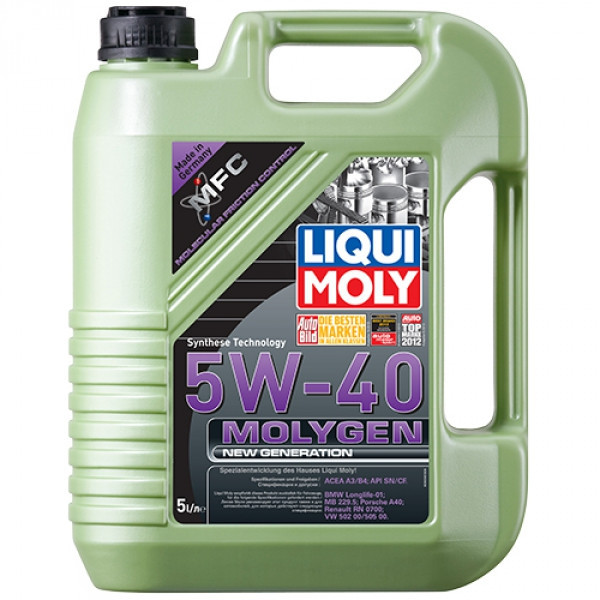 Синтетическое моторное масло - Liqui Moly Molygen New Generation 5W-40 5 л. - фото 1 - id-p5255265