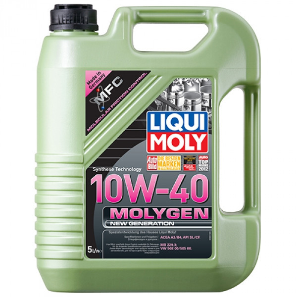 Полусинтетическое моторное масло - Liqui Moly Molygen New Generation 10W-40 5 л. - фото 1 - id-p5255262