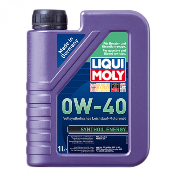 Синтетическое моторное масло - Liqui Moly Synthoil Energy SAE 0W-40 1 л. - фото 1 - id-p5357254