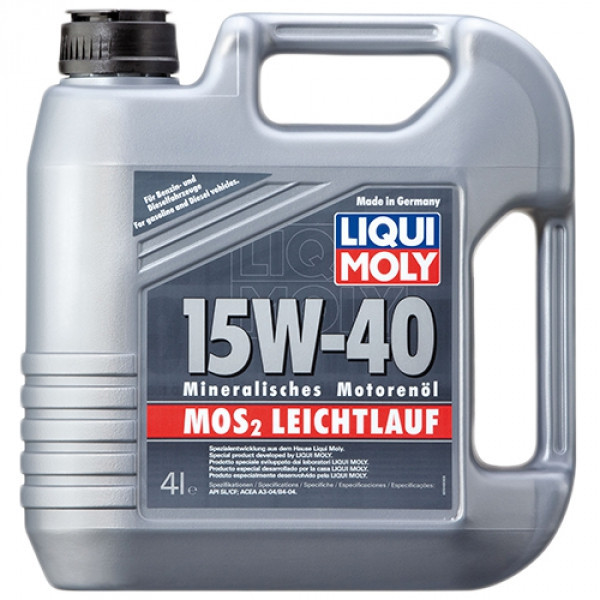 Минеральное моторное масло - Liqui Moly MoS2 Leichtlauf SAE 15W-40 4 л. - фото 1 - id-p5255758