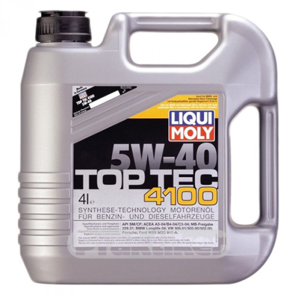 Синтетическое моторное масло - Liqui Moly Top Tec 4100 SAE 5W-40 4 л. - фото 1 - id-p5255352