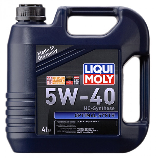 Синтетическое моторное масло - Liqui Moly Optimal Synth SAE 5W-40 4 л. - фото 1 - id-p5255353