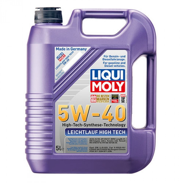 Синтетическое моторное масло - Liqui Moly Leichtlauf High Tech 5W-40 5 л. - фото 1 - id-p5255581