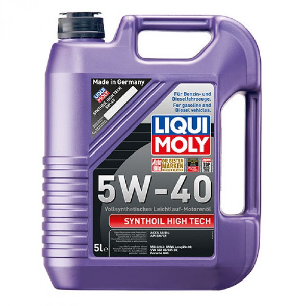 Синтетическое моторное масло Liqui Moly - Synthoil High Tech SAE 5W-40 5 л. - фото 1 - id-p5255582