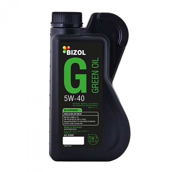 Синтетическое моторное масло - BIZOL Green Oil 5W-40 1л - фото 1 - id-p5290670