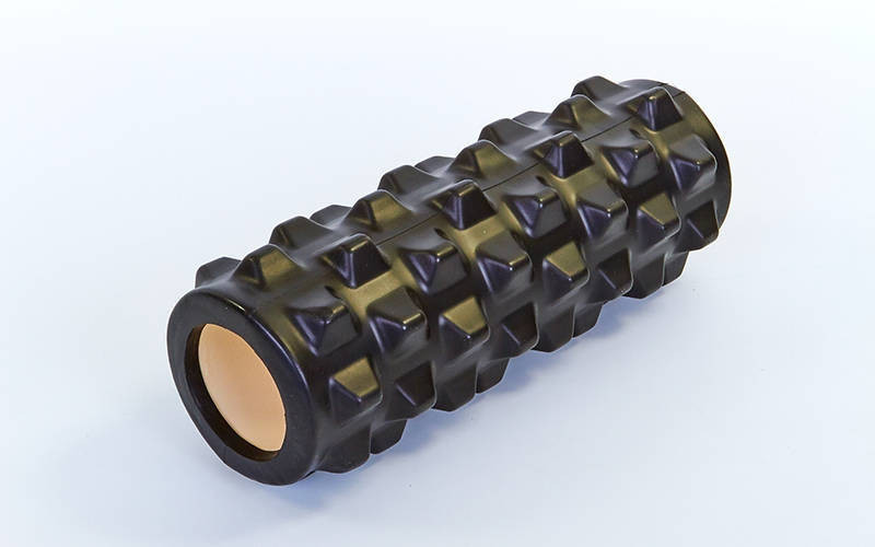 Роллер массажный (Grid Roller) для йоги,пилатеса L - 31см, d - 10 см Черный - фото 1 - id-p5221199