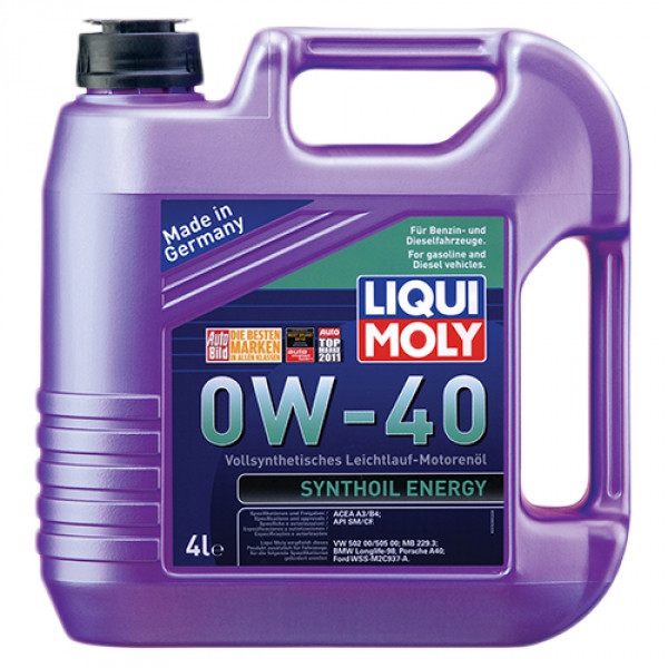 Синтетическое моторное масло - Liqui Moly Synthoil Energy SAE 0W-40 4 л. - фото 1 - id-p5255772