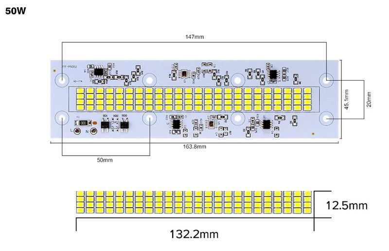 Светодиодная LED сборка 50w IC SMART CHIP 220V ( встроенный драйвер ) - фото 1 - id-p5406849