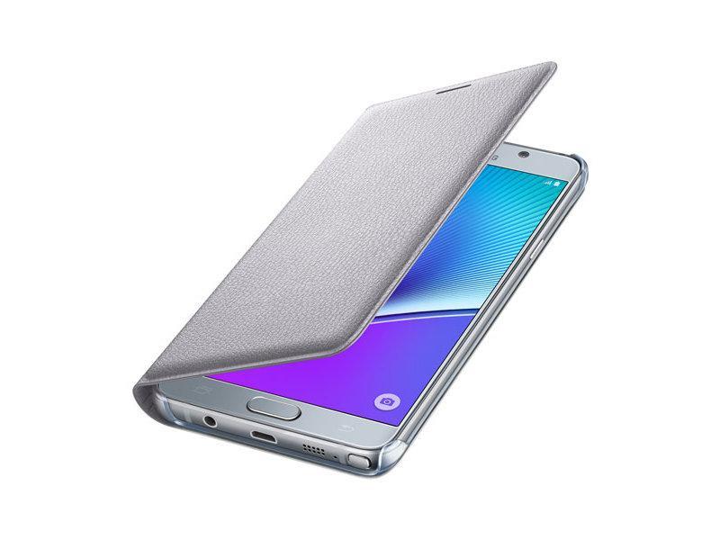 Чехол - книжка Flip Cover Samsung Galaxy Note 5 N920 Серебристый - фото 1 - id-p5436099