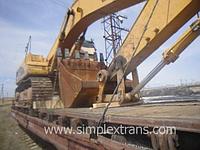 Rail transport of construction and road repair machinery and equipment (excavators, bulldozers, loaders, etc.)