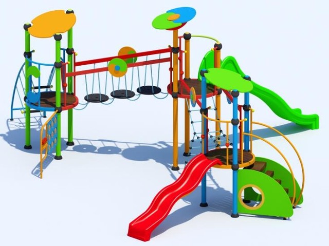 Детский игровой комплекс модель КМ11 (Детская площадка) - фото 1 - id-p742167