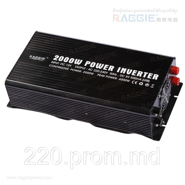 Инвертор 12/220 Raggie Elite RGP-2000W (усиленный) - фото 1 - id-p742289