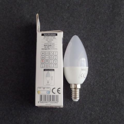 Светодиодная лампочка Horoz Electric LED 6W E14 4200K свеча MMD-534063 - фото 1 - id-p5468519
