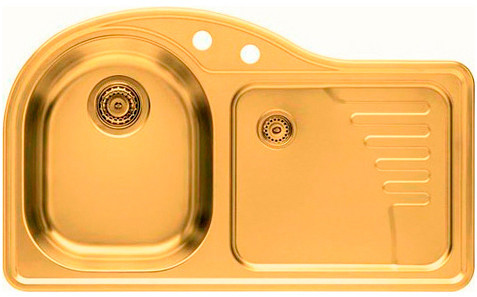Alveus Кухонная мойка Alveus Monarch Collection Futur 40L (90-84x51см) gold(1070748) - фото 1 - id-p5522001