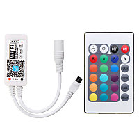 RGB Wi-Fi контроллер 12A 100W +пульт на 24 кнопки для светодиодной ленты
